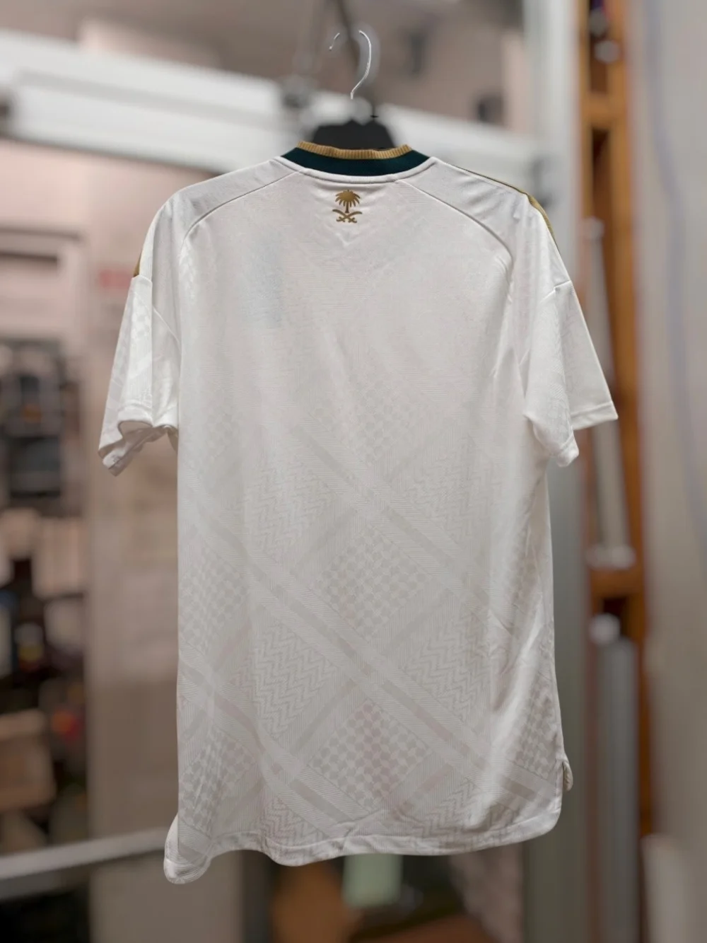 adidas Saudi National Team White and Gold Football Jersey